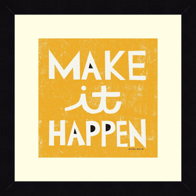 19% OFF on ART4U Make it Happen - Framed Print 16 inch x 16 inch 16 inch X inch 16, Multicolor