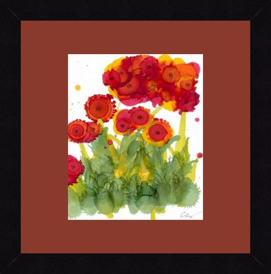 18% OFF on ART4U Poppy Whimsy IV - Framed Print 16 inch x 16 inch 16 inch X inch 16, Multicolor