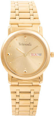 Telesonic RGD-02 Shubham Gold Tone Analog Watch - For Men