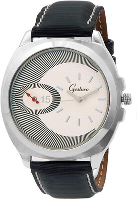 57% OFF on Gesture Gesture Frank White Separate Second Round Strap Watch Dual Time Analog Watch - For Men 57% OFF on Gesture Gesture Frank White Separate Second Round Strap Watch Dual Time Analog Watch - For Men