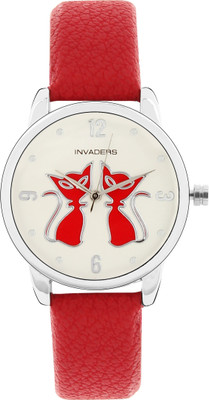 73% OFF on Invaders 67569-RED Catz Analog Watch - For Women 73% OFF on Invaders 67569-RED Catz Analog Watch - For Women