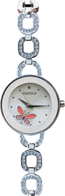 Fostelo FST-187 Pink Butterfly Analog Watch - For Women