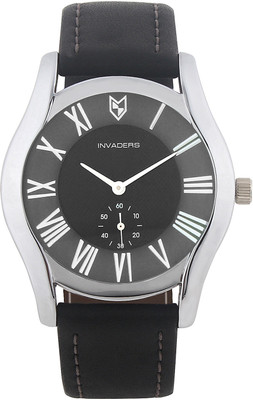 60% OFF on Invaders 67004-BLK Roman Numerals Analog Watch - For Men