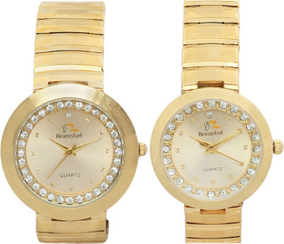 54% OFF on Bromstad 655PG Pair Analog Watch - For Couple 54% OFF on Bromstad 655PG Pair Analog Watch - For Couple