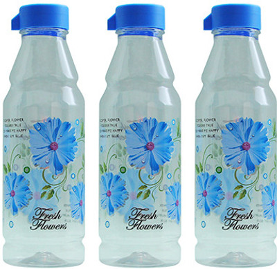 G-PET Fridge Rose 1000 ml Water Bottles Set of 3, Blue G-PET Fridge Rose 1000 ml Water Bottles Set of 3, Blue