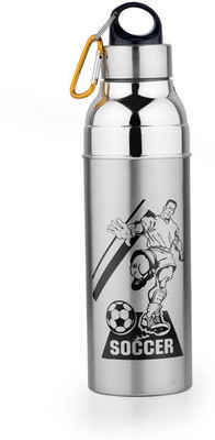 BREEZE Steel And Plastic 1000 Ml Water Bottle (Set Of 1, Steel, BLACK)