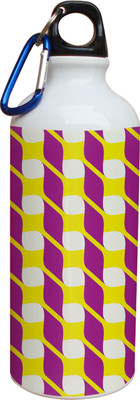 60% OFF on Tiedribbons Purple And Yellow Zigzag Pattern 600 ml Water Bottle