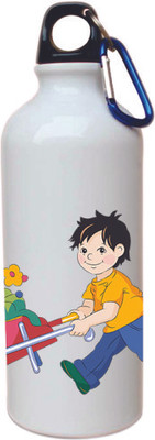 45% OFF on Printland Cartoonic Boy Sipper 600 ml Water Bottle Set of 1, White