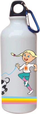 45% OFF on Printland Art Girl Sipper 600 ml Water Bottle Set of 1, White