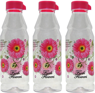 G-PET Fridge Rose 1000 ml Water Bottles Set of 3, Pink G-PET Fridge Rose 1000 ml Water Bottles Set of 3, Pink