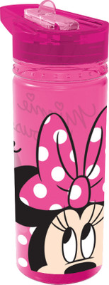 Disney Minnie 600 ml Water Bottle Set of 1, Light Pink, Dark Pink Disney Minnie 600 ml Water Bottle Set of 1, Light Pink, Dark Pink