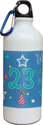 54% OFF on Tiedribbons 23rd Happy Birthday White Travel 600 ml Water Bottle