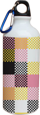 55% OFF on Tiedribbons Black Pink And Yellow Pattern 600 ml Water Bottle