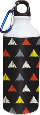 60% OFF on Tiedribbons Black Background And Colored Traingle Pattern 600 ml Water Bottle