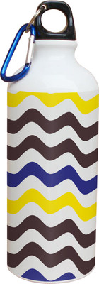 55% OFF on Tiedribbons Colored Zigzag Pattern 600 ml Water Bottle