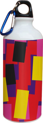60% OFF on Tiedribbons Pink Red Blue And Black Pattern 600 ml Water Bottle