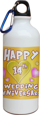 59% OFF on Tiedribbons 14th Happy Anniversary White Travel 600 ml Water Bottle 59% OFF on Tiedribbons 14th Happy Anniversary White Travel 600 ml Water Bottle