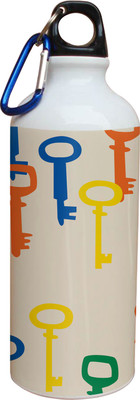 55% OFF on Tiedribbons Blue Yellow And Red Key Pattern 600 ml Water Bottle