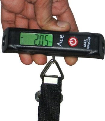 61% OFF on Ace Digital Luggage Travel Cylinder Raddi 50 Kg Weighing Scale Black
