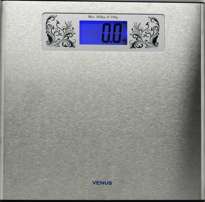 Venus Digital Metal Body With Back Light Weighing Scale - Silver