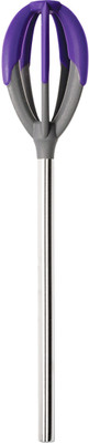 Tovolo Better Batter & Scrape Tool - Royal Purple Color Silicone, Stainless Steel Spiral Whisk