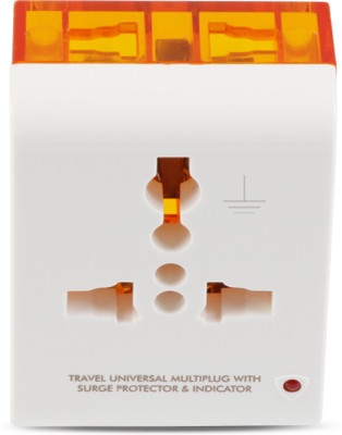 3% OFF on Gm 3 Pin Multi Plug Worldwide Adaptor White