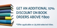 Get an additional 10% discount on book orders above Rs. 800