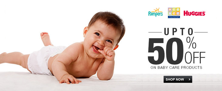 up to 50% off on baby care products shop now up to 50% off on baby care products shop now