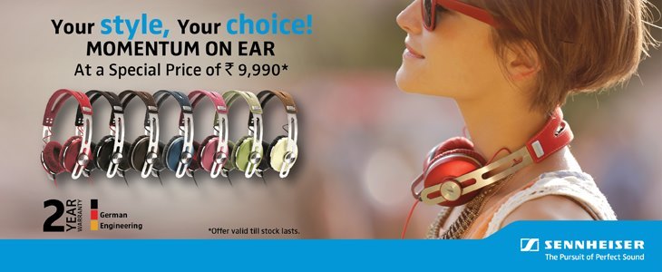 Flipkart: Momentum Series On-the-ear Headphone @ Rs 9990