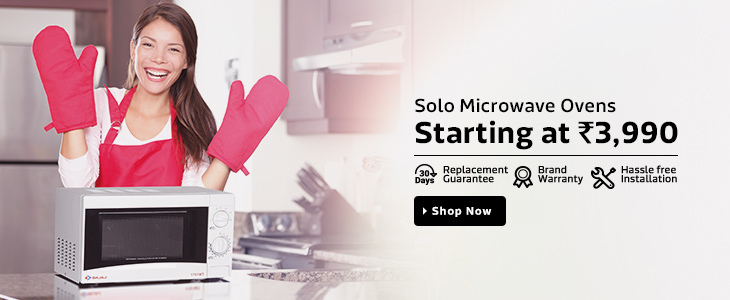 Solo Microwave ovens starting at Rs. 3999