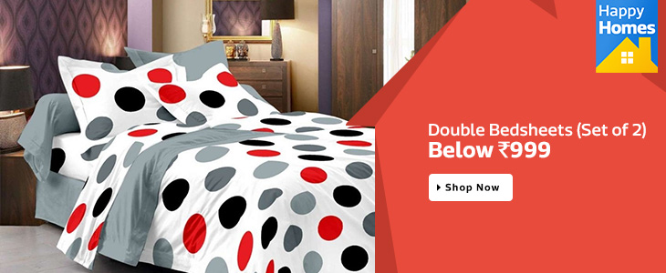 Double Bedsheets (Set of 2) Below Rs 999