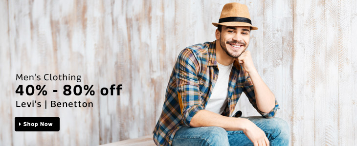 Buy Men's clothing and get 40%-80% off