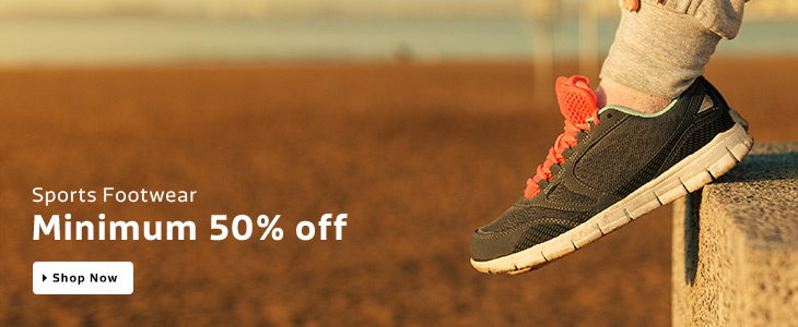Buy Sports footwear and get Minimum 50% off