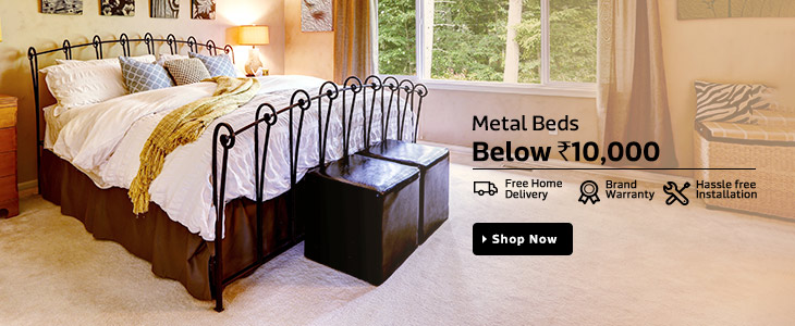 Flipkart buy metal beds below Rs. 10000