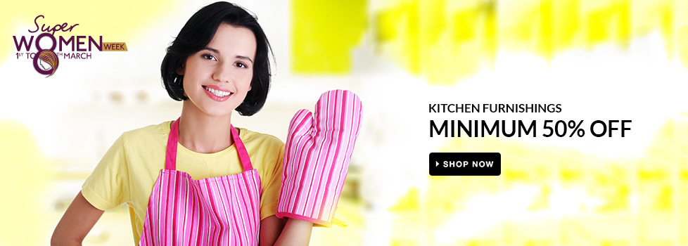 MINIMUM 50% OFF on Kitchen Furnishings