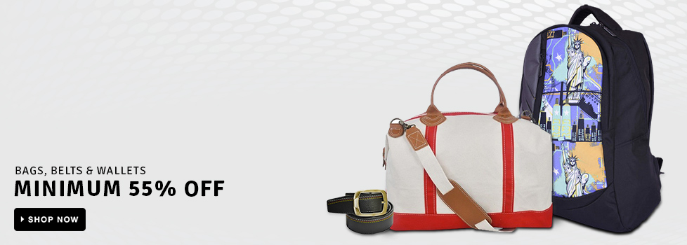 MINIMUM 55% OFF on Bags, Belts & Wallets